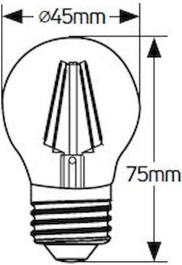 Geyer G45 LED Bulb 4W 72mm for Socket E27 and Shape G45 Warm White 470lm