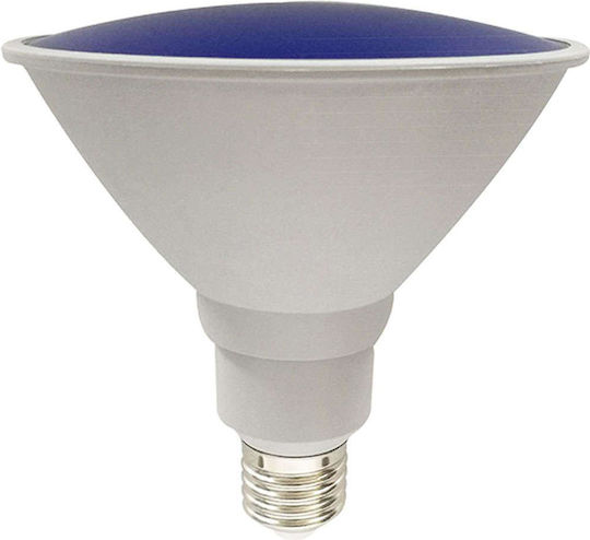 Aca Λάμπα LED 15W 130mm για Ντουί E27 και Σχήμα PAR38 Μπλε 1150lm