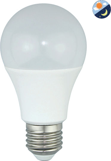 Aca LED-Lampe 9W 112mm für Fassung E27 und Form A60 Warmes Weiß 950lm mit Fotokontrolle