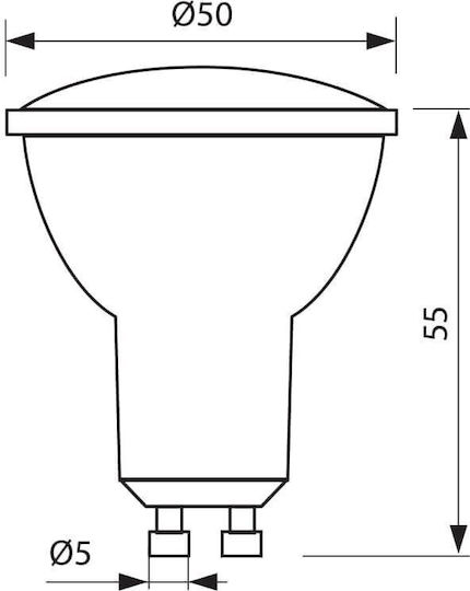 Vivalux LED Bulb 5W for Socket GU10 and Shape MR16 Warm White 330lm