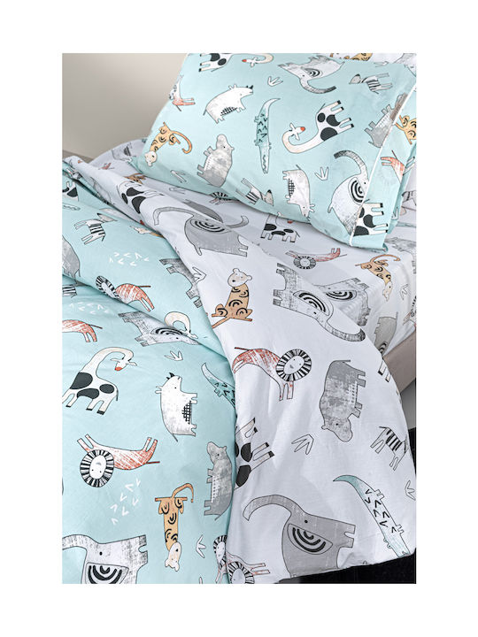 Guy Laroche Bettwäsche-Set Einzel Baumwolle Aqua-grey 165x250cm 3Stück