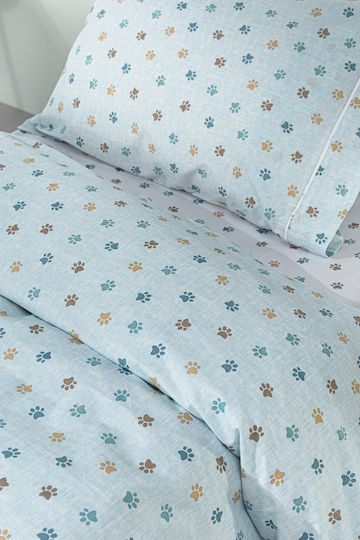 Guy Laroche Bettwäsche-Set Einzel Baumwolle Paw Ciel 165x250cm 3Stück