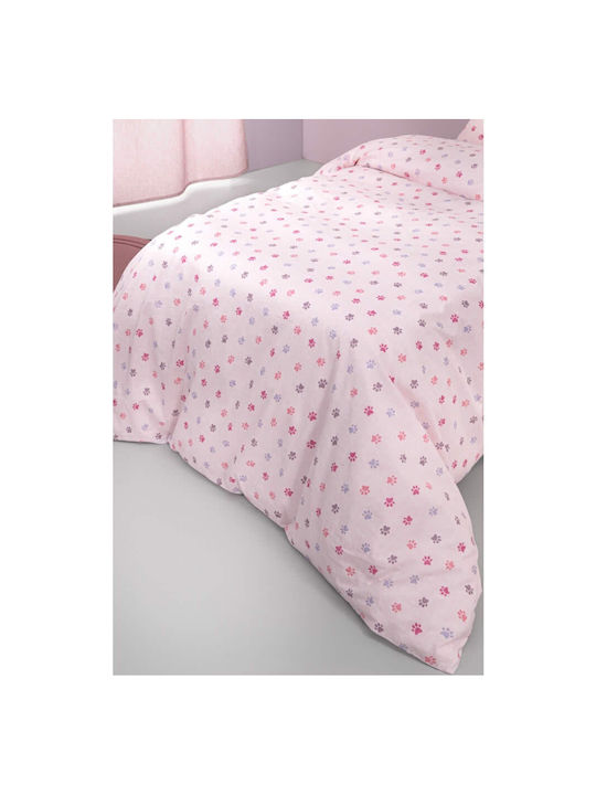 Guy Laroche Sheet Set Single with Elastic Band Cotton paw Paw Pinky 100x200cm 3pcs