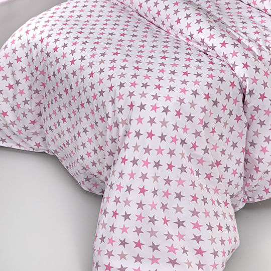 Guy Laroche Sheet Set Single with Elastic Band Cotton Cosmos Pudra 100x200cm 3pcs
