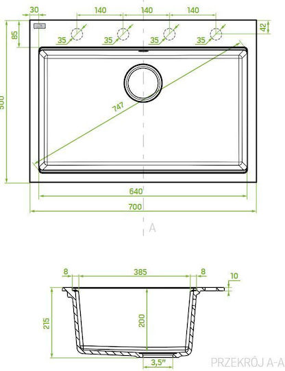 Laveo SBT 7107 Ένθετος από Συνθετικό Γρανίτη Μ50xΠ70cm Μαύρος Laveo SBT 7107 Ένθετος από Συνθετικό Γρανίτη Μ50xΠ70cm Μαύρος