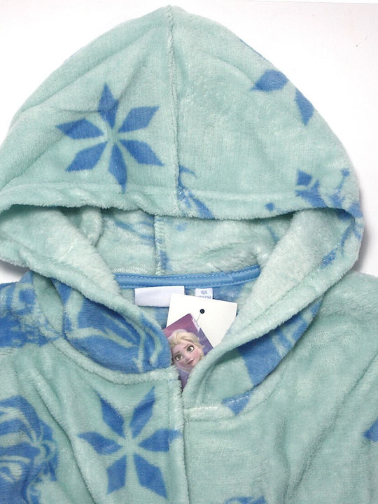 Disney Kinder Bademantel Winterlich Fleece Coral, Mint Frozen