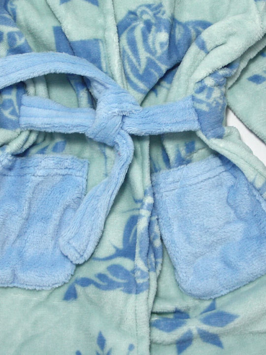 Disney Kinder Bademantel Winterlich Fleece Coral, Mint Frozen