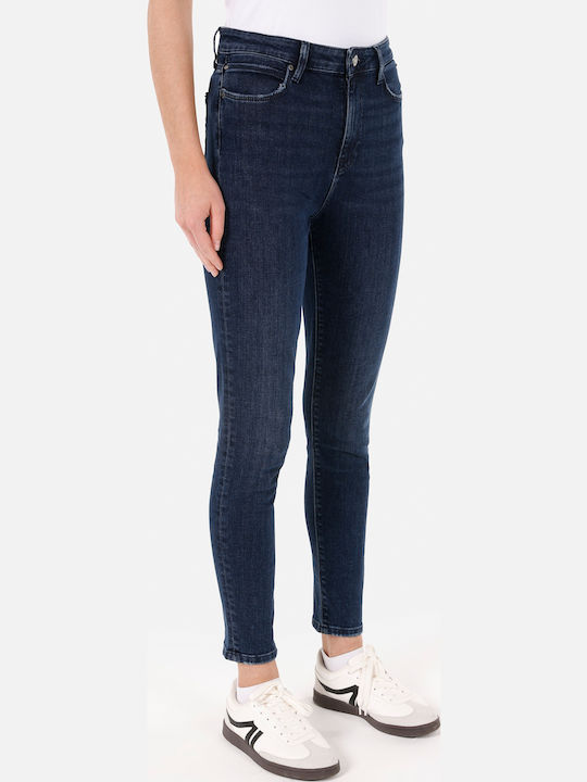 Damen Stoffhose in Skinny Passform Blau