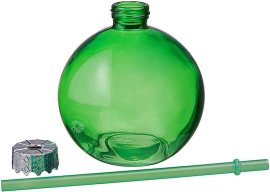 Butlers Ποτήρι Γυάλινο Πράσινο με Καλαμάκι 400ml