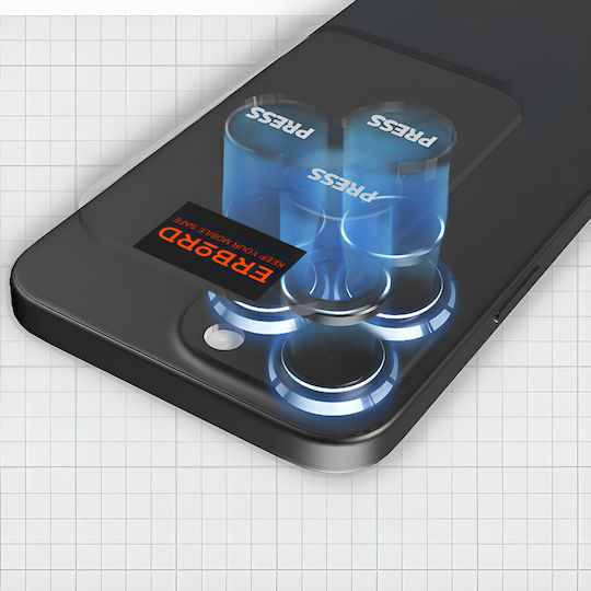 Erbord Kameraobjektiv Schwarz für (iPhone 16 Pro, iPhone 16 Pro Max)