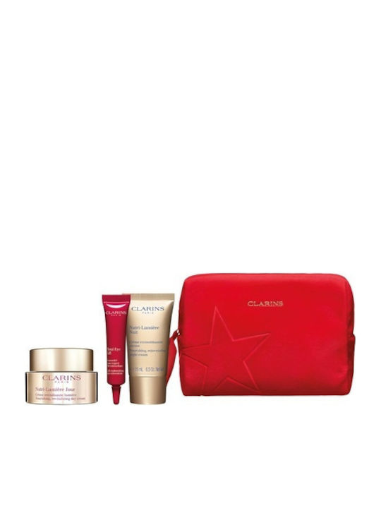 Clarins Nutri-Lumiere Collection Комплект за грижа за кожата за Против стареене & Блясък 5бр