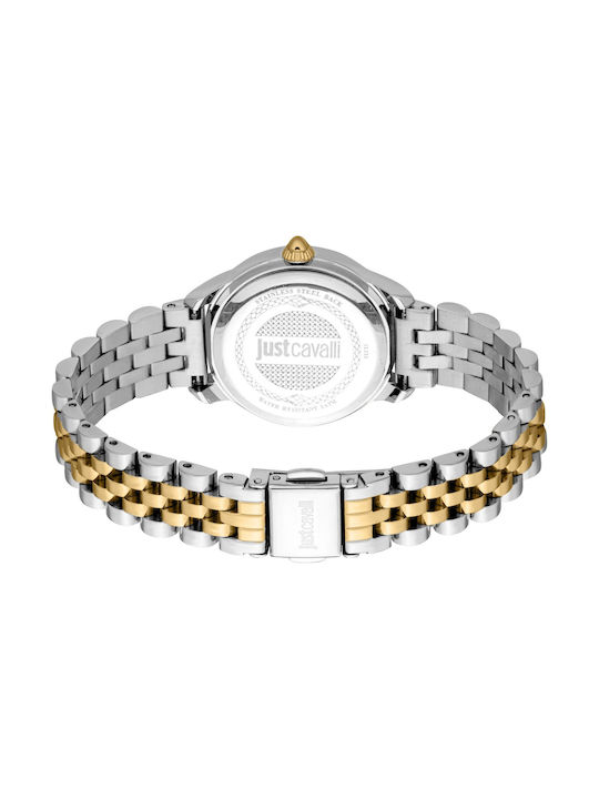 Just Cavalli Animalier Uhr mit Gold Metallarmband