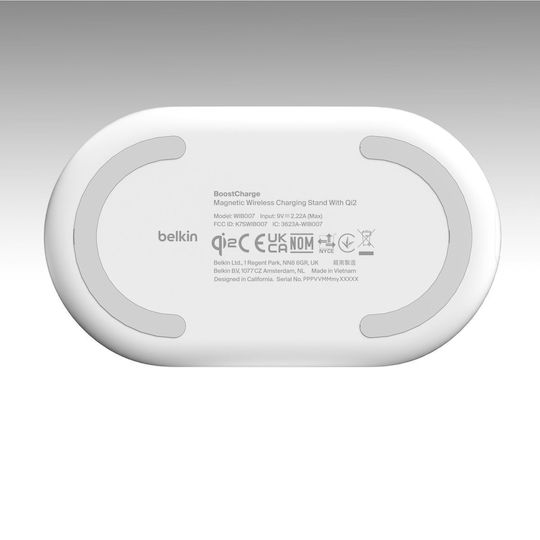 Belkin Kabelloses Ladegerät Qi2 und Kabel USB-C 15W Weißs (BOOST Charge)