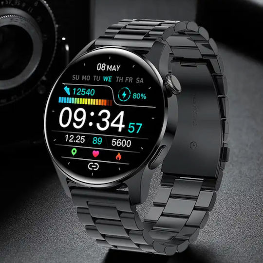 RoHs Pro Smartwatch mit Pulsmesser (Schwarz)