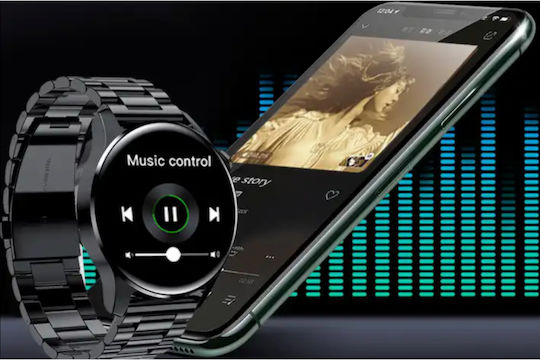 RoHs Pro Smartwatch mit Pulsmesser (Schwarz)