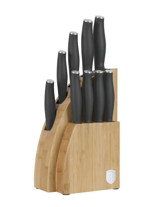 Berlinger Haus Knife Set with Block from Stainless Steel 9pcs