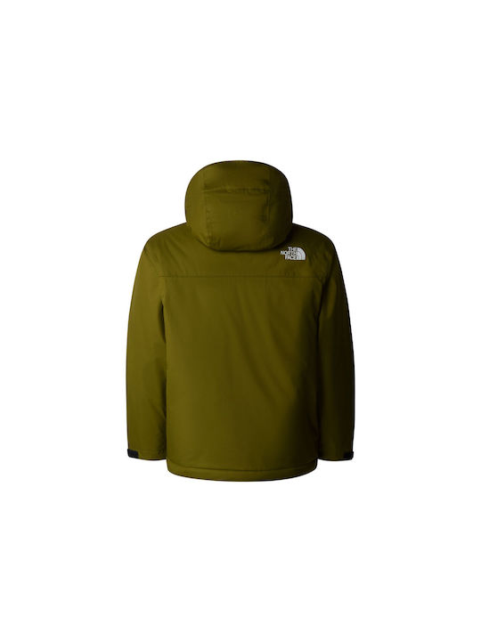 The North Face Waterproof Kids Casual Jacket Windproof with Hood Green