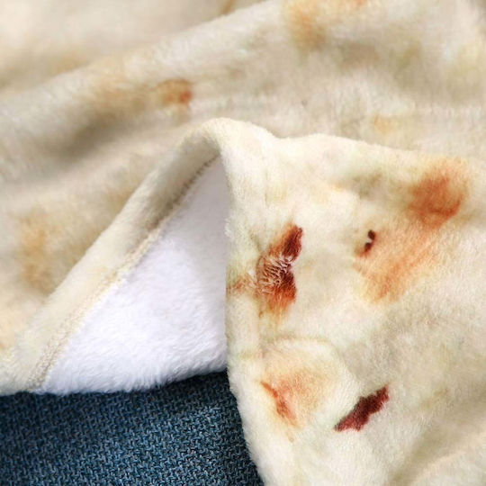 Set Pătură Flanel și Căciulă Flippy Formă de Plic pentru Nou-Născuți Material Poliester 85 Cm Crem