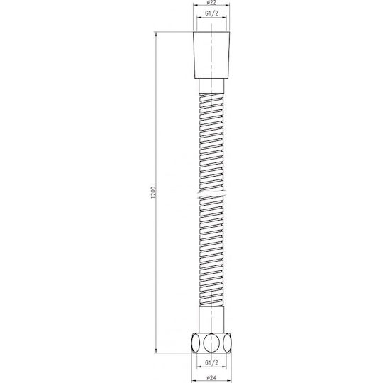 Inter Ceramic Σπιράλ Ντουζ 120cm Γκρι