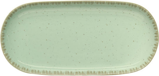 Dot Πιάτο Ρηχό Οβάλ από Πορσελάνη Πράσινο 25x25cm