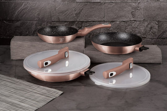 Berlinger Haus Pans Set Made of Cast Aluminum Rose Gold with Non-Stick Coating 3 Pieces