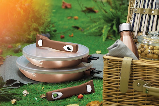 Berlinger Haus Pans Set Made of Cast Aluminum Rose Gold with Non-Stick Coating 3 Pieces