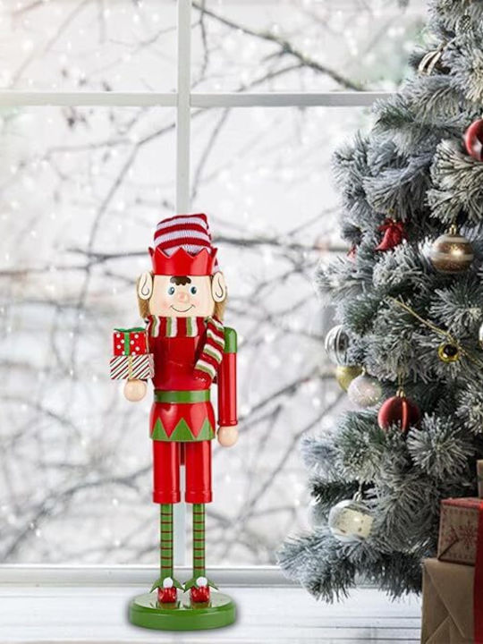 Weihnachtliche Holz Figur Elf Grün