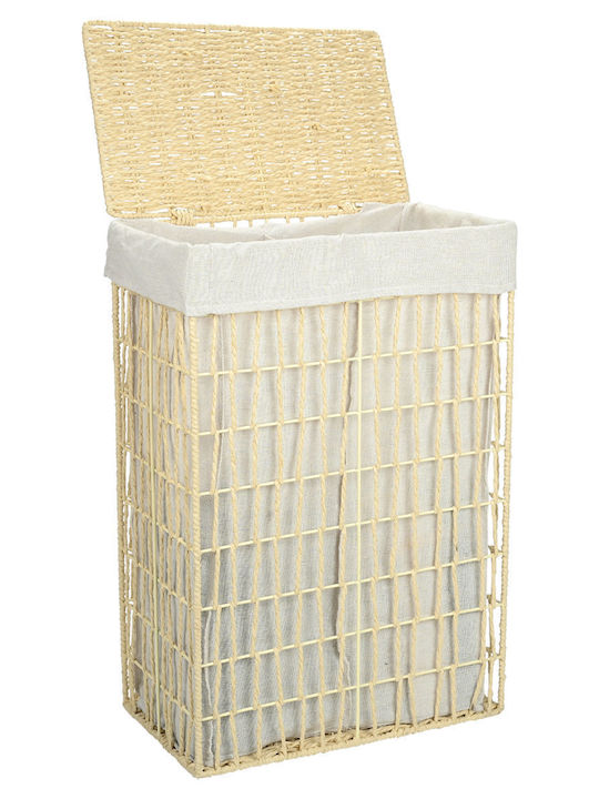Estia Nest Fabric Laundry Basket with Cap 37x22x55cm Beige