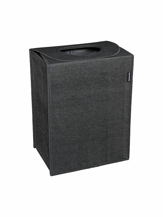 Brabantia Καλάθι Απλύτων Υφασμάτινο Πτυσσόμενο 55lt 40.5x29.5x54cm Μαύρο