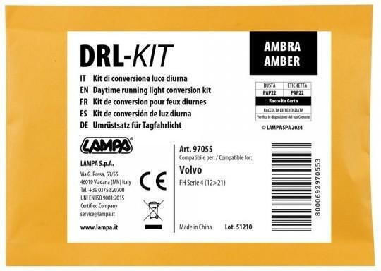 Lampa Daytime Running Lights Conversion Kit Orange Drl-kit Holland Style Volvo Fh Series 4 09 2012-05 2021 Lampa 1 Piece L9705.5