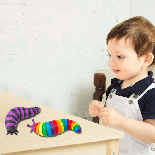 Sensorisches Stressspielzeug Flippy Fidget Toys Regenbogenraupe 18,6 cm Leuchtfunktion +3 Jahre Mehrfarbig