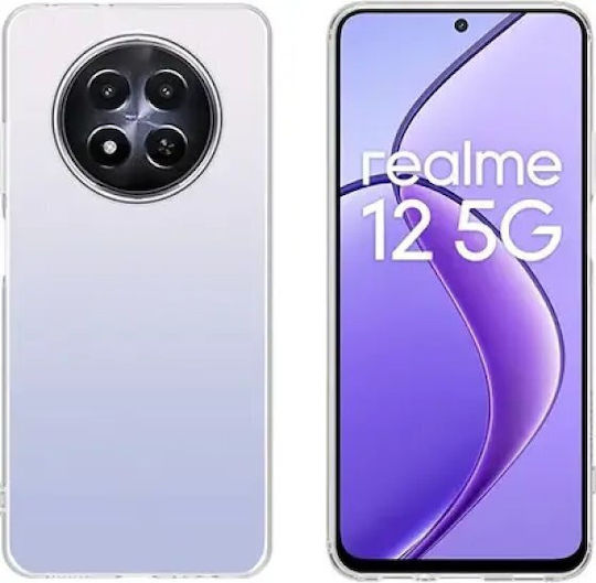 Vivid Set Gelly Back Cover Tempered Glass / Silicone Set with Glass Transparent (Realme 12)