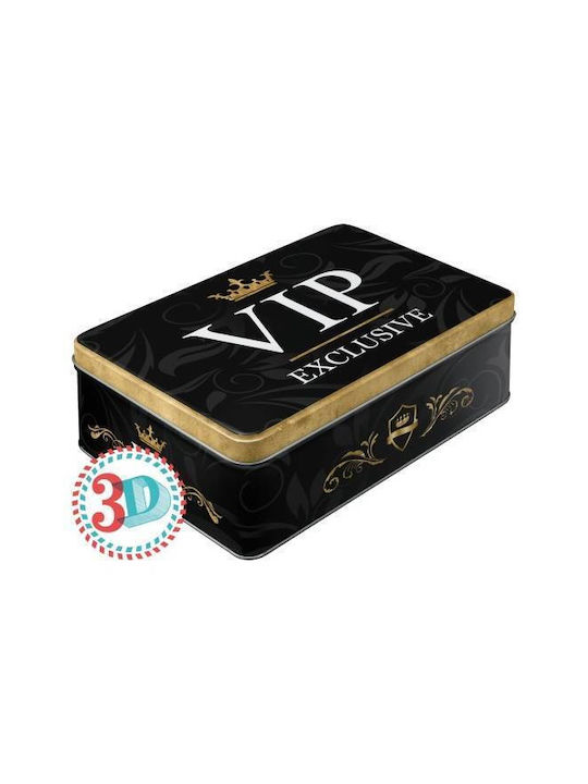 Nostalgic Art Vip Cable Stripping Box General Use with Lid Metallic In Black Colour 23x16x7cm 1pcs