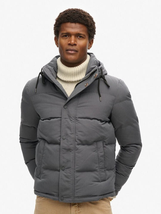 D5 Ovin Everest Short Winter Jacket Puffer Charcoal