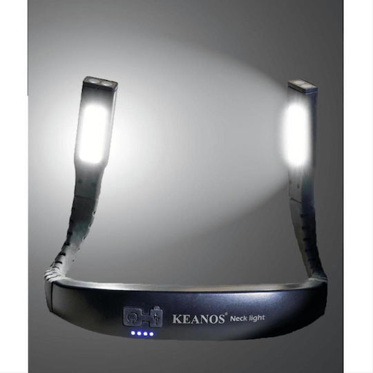 Keanos Wiederaufladbar Nackentaschenlampe LED mit maximaler Helligkeit 30lm