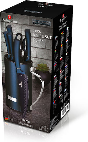 Berlinger Haus Inox Cooking Utensil Set with Base Black Aquamarine Edition 7pcs