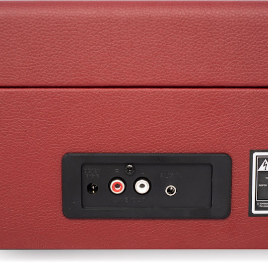 Crosley Voyager CR8017B-BUR Suitcase Turntables with Built-in Speakers Burgundy