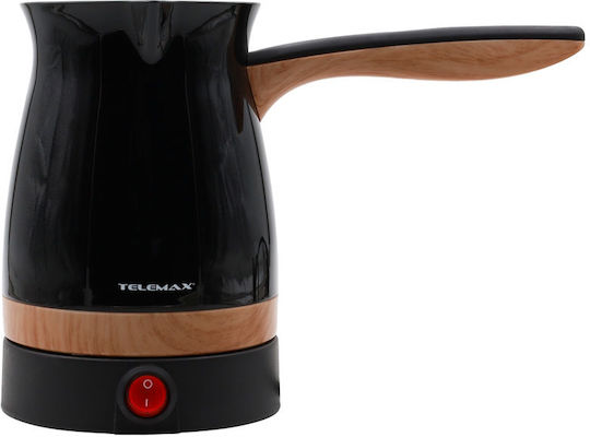 Telemax Electric Greek Coffee Pot 1000W with Capacity 250ml Black