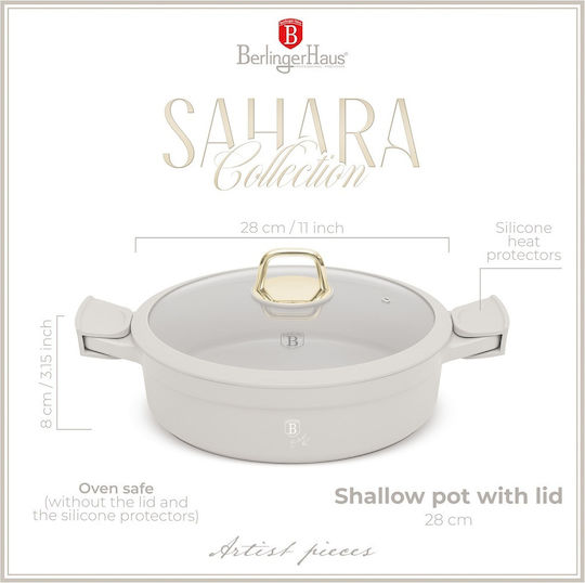 Berlinger Haus Sahara Collection Untiefe Topf aus Aluminiumguss 3,8lt / 28cm