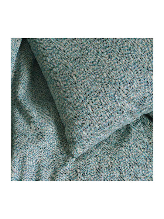 Rythmos Rythmos Four-Seater Sofa Throw Jacquard 180x330cm Petrol Blue