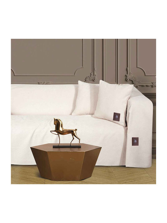 Greenwich Polo Club 3922 Dreisitzer-Sofa Wurf Fleece 180x300cm Ecru