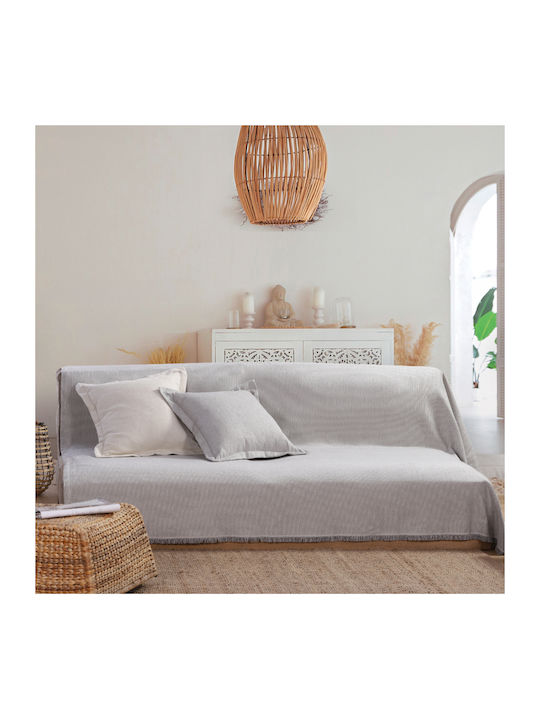Nef-Nef Homeware Nature 22 Ριχτάρι Διθέσιου Καναπέ Ζακάρ 170x250εκ. Grey