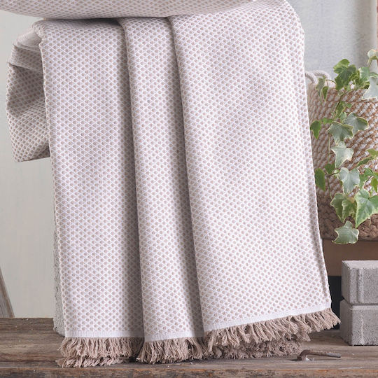Rythmos Matis Armchair Throw Jacquard 180x160cm Beige