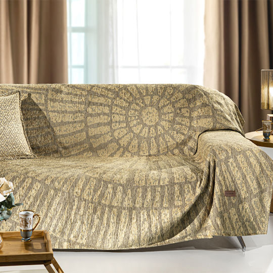 Guy Laroche Siren Ριχτάρι Πολυθρόνας Chenille 180x150εκ. Golden