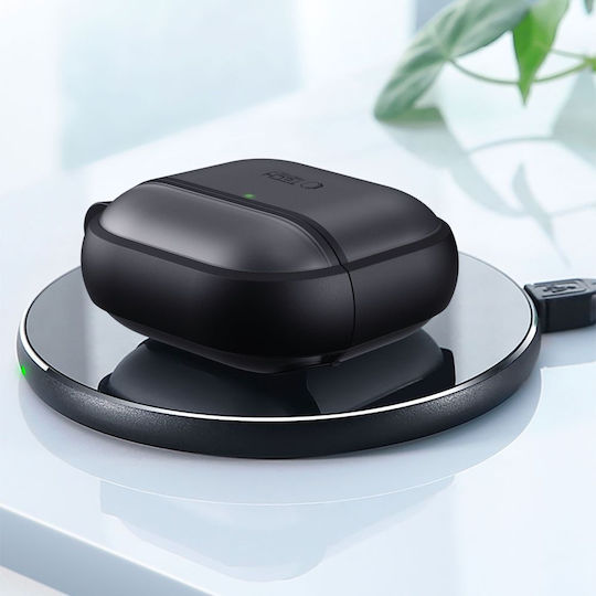 Tech-Protect MagMat Силиконов / Пластмасов Калъф с Кука в Черен Цвят за Apple AirPods 4 / 5