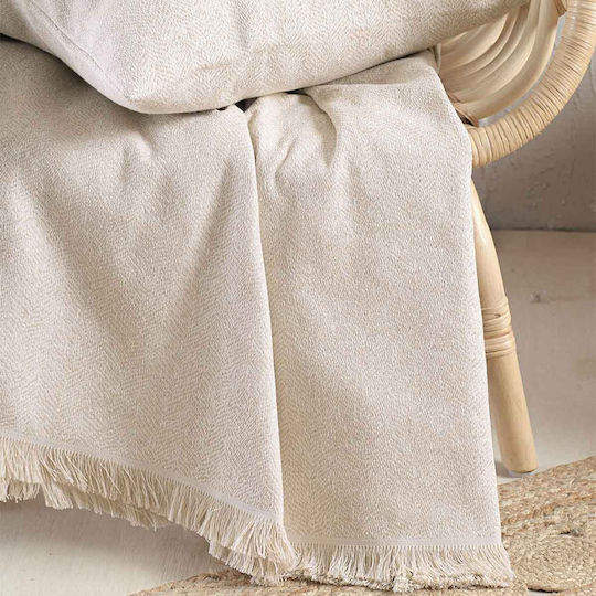 Rythmos Armchair Throw Jacquard 180x160cm Ecru