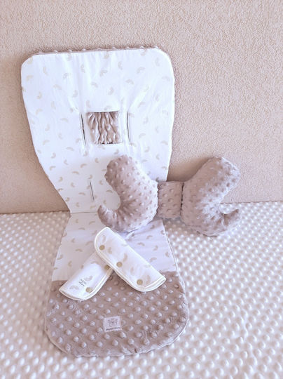 BabyValia Stroller Seat Liner Double Sided 35x85cm Gray