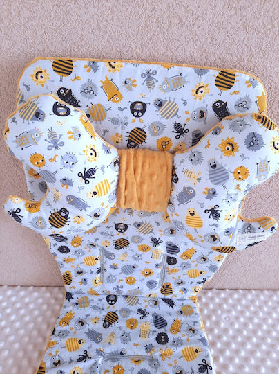 BabyValia Stroller Seat Liner Double Sided 35x85cm Blue