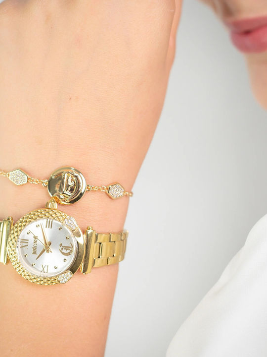 Just Cavalli Animalier Women's Watch with Gold Metal Bracelet