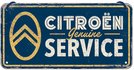 Nostalgic Art από Μέταλλο Citroen Genuine Service 20x10cm